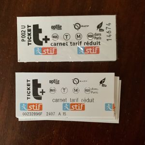 Tickets de métro tarif réduit 