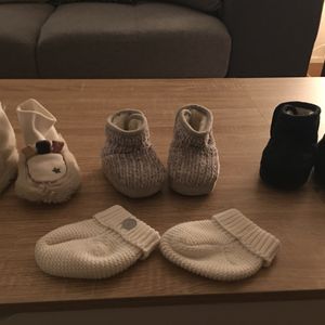 4 paires de chaussons bébé 