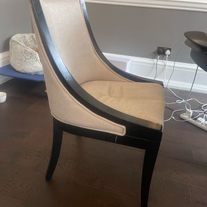 FREE TWO DINING CHAIRS BLACK AND CREAM
