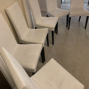 6 chaises blanches déhoussables 