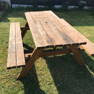 Table jardin bois picnic