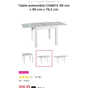 Table extensible 