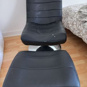 Fauteuil + repose pieds