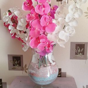 Vase + fleurs artificielles