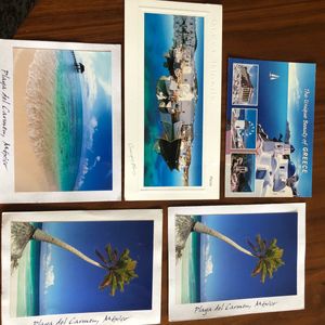 6 cartes postales vierges Mexique et Grèce 