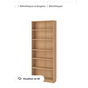 Bibliothèque IKEA bois très bon état 