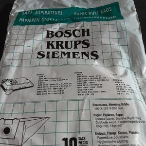 Sacs aspirateur Bosch Krupps Siemens 