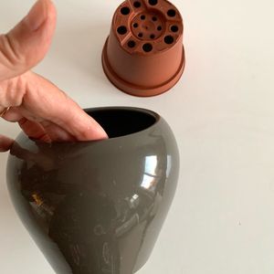 Pot en céramique, haut 12 cm