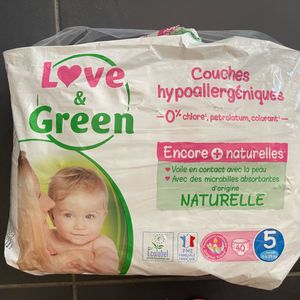 Paquet de couches Love and green taille 5 