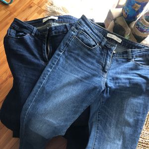 Pantalons bleu marine/ bleu jean taille 38