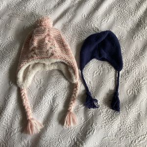 2 bonnets filles 18 mois et 6-8 ans