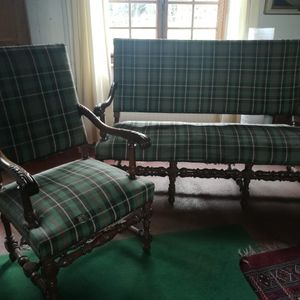 Canapé et fauteuil Henri IV