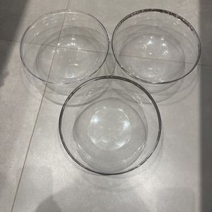 3 saladiers transparents