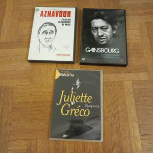 Lot 3 DVD Aznavour, Gainsbourg et Gréco