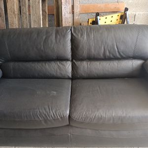 Canapé cuire noir