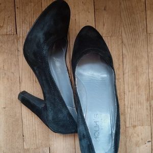 Escarpins daim noir taille 40