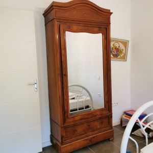 Armoire merisier avec glace