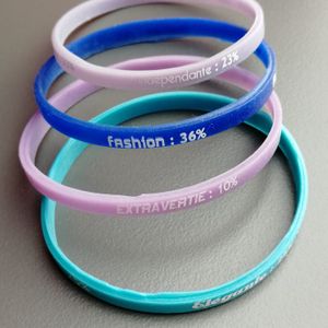 4 bracelets silicone 