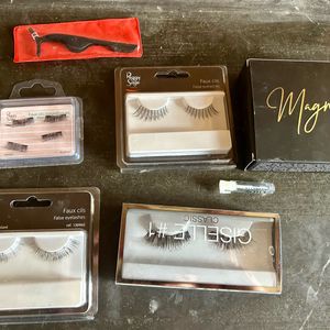 lot de faux cils, cils magnétiques,colle et pince 