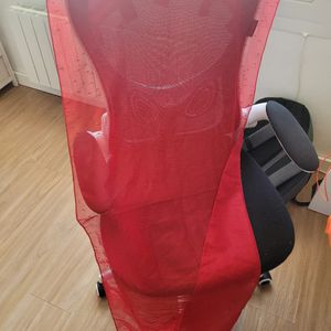 2 voilages rouge 160×60