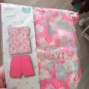 Ensemble t shirt short bébé fille 6-9 mois