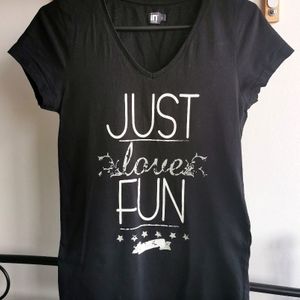 T-shirt noir Love Fun