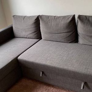 Canapé d'angle gris 3 places