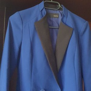 Long blazer bleu