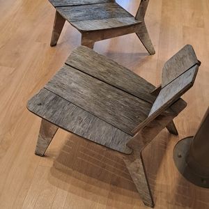 2 fauteuils extérieur en bois