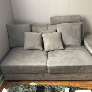 Canapé alcantara gris