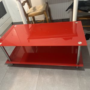 table basse rouge