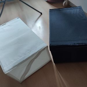 Boîtes de rangement en tissu pliables
