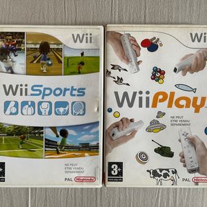 Boîte Wii sport + boîte et cd Wii play