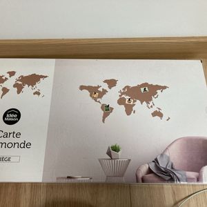 Carte du monde en liège 
