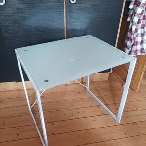 Petite table bureau en verre 