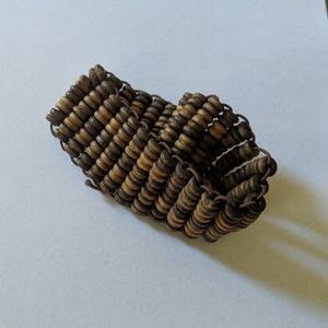 Bracelet élastique avec perles en bois 