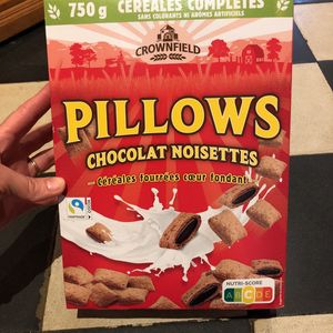 Boite de Pillows, Céréales fourrées au chocolat