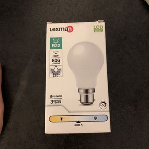Ampoule Lexman B22 60W 806 lumens