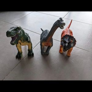 Lot de 3 grands dinosaures 