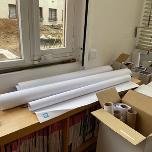 Rouleaux de papier vierge 90cm de large 