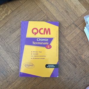 Livre QCM chimie terminale S