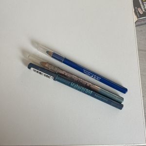 Lot de 3 crayons bleus pour les yeux 