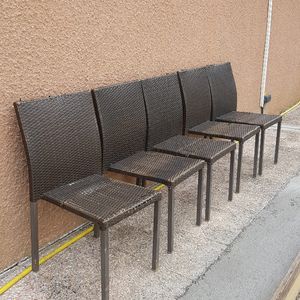 Lot 5 chaises de jardin - En l'état