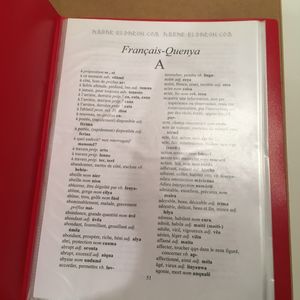 Dictionnaire imprimé Français-Elfe 
