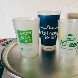 LOT 3 GOBELETS ECO CUP VARIES 🫗