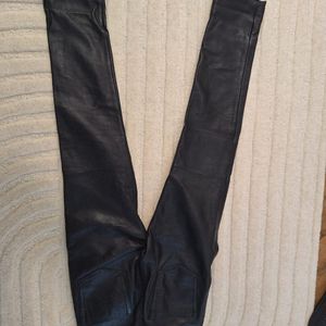 Pantalon cuir véritable t.XS noir