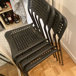 4 chaises Ikea noires - Adde 
