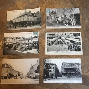 Lot de 6 cartes postales début 1900