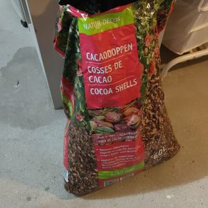 Décor jardin cosses de cacao