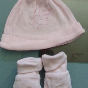 Bonnet naissance et gant